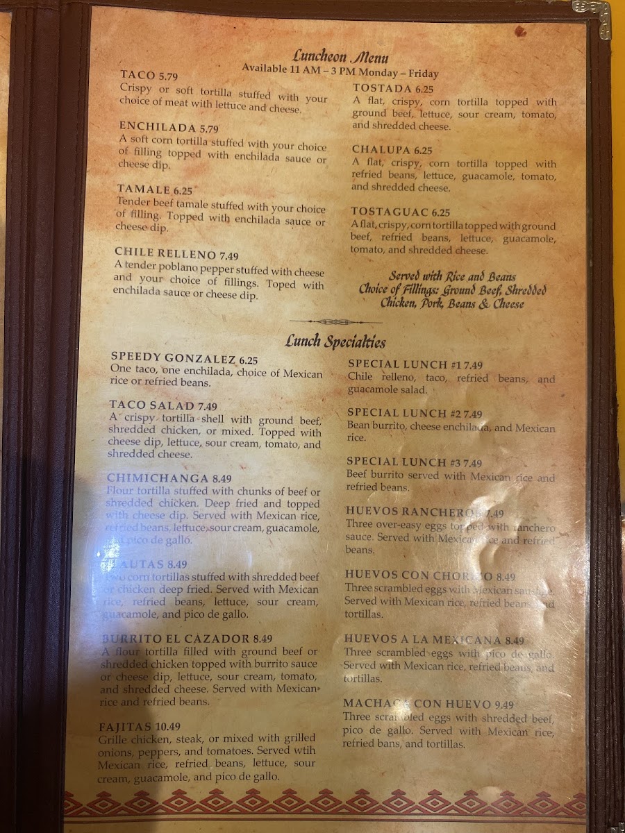 Cazadorez Mexican Restaurant Menu - Image 6